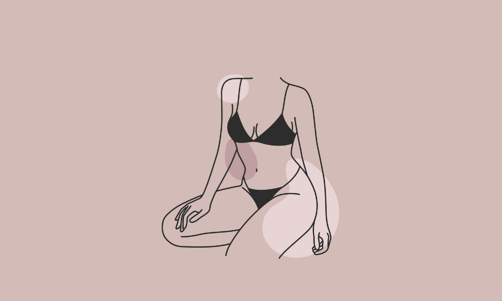 Illustration sensuelle d’une femme en lingerie explorant la stimulation des seins pour atteindre l’orgasme mammaire