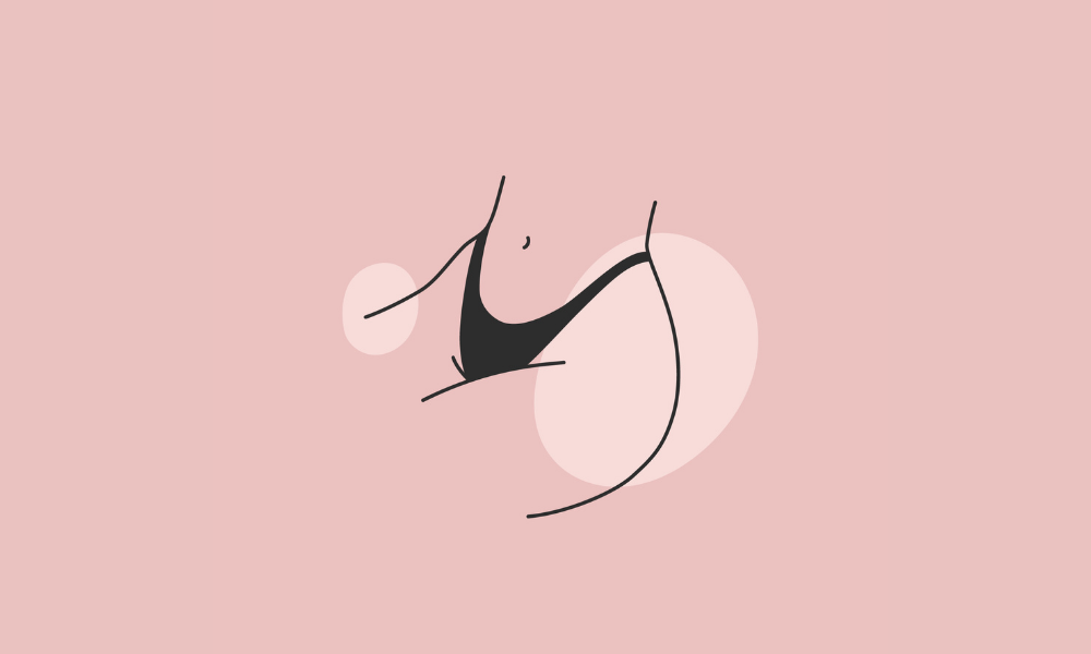Illustration sensuelle minimaliste utilisée comme couverture d’un article de blog sur l’art d’envoyer un message nude et séduire à distance