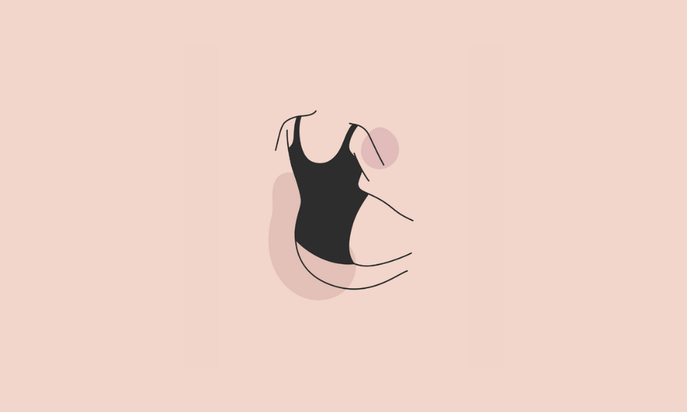 Illustration sensuelle d'une femme en body noir, idéale pour un article sur le fonctionnement du vibromasseur wand