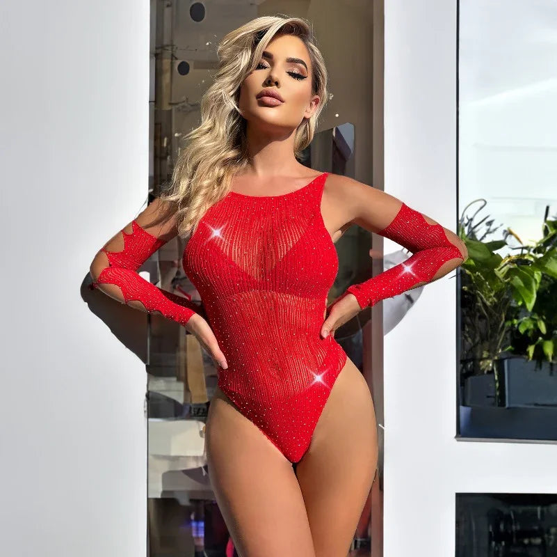 Body Sexy Transparence à Strass Shap