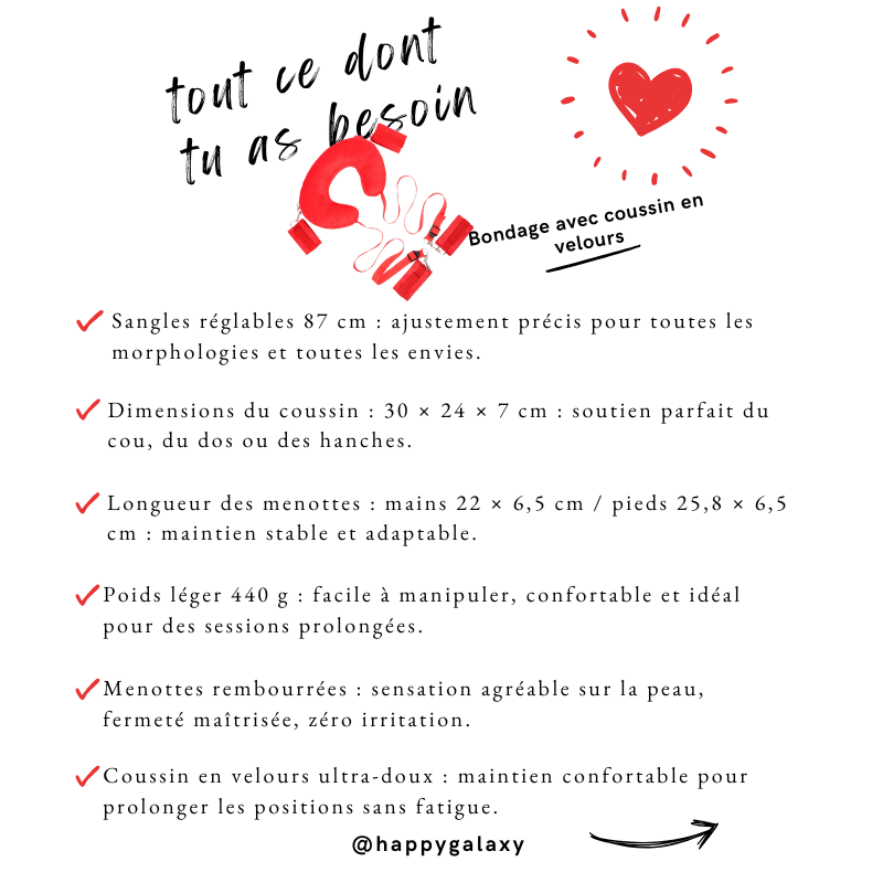 Bondage avec coussin en velours