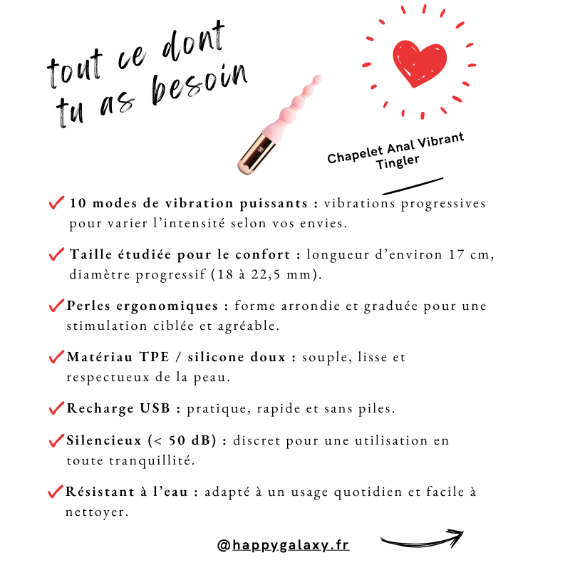 Chapelet Anal Vibrant Tingler