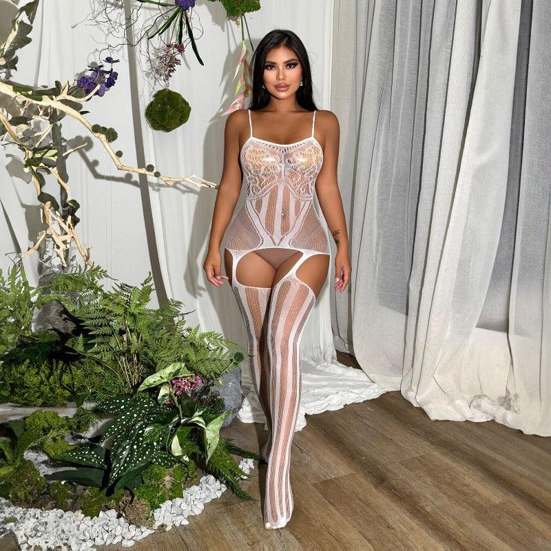 Combinaison Résille Sexy Porte-Jarretelles Loline