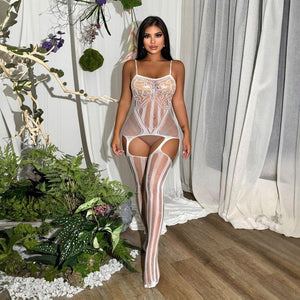 Combinaison Résille Sexy Porte-Jarretelles Loline