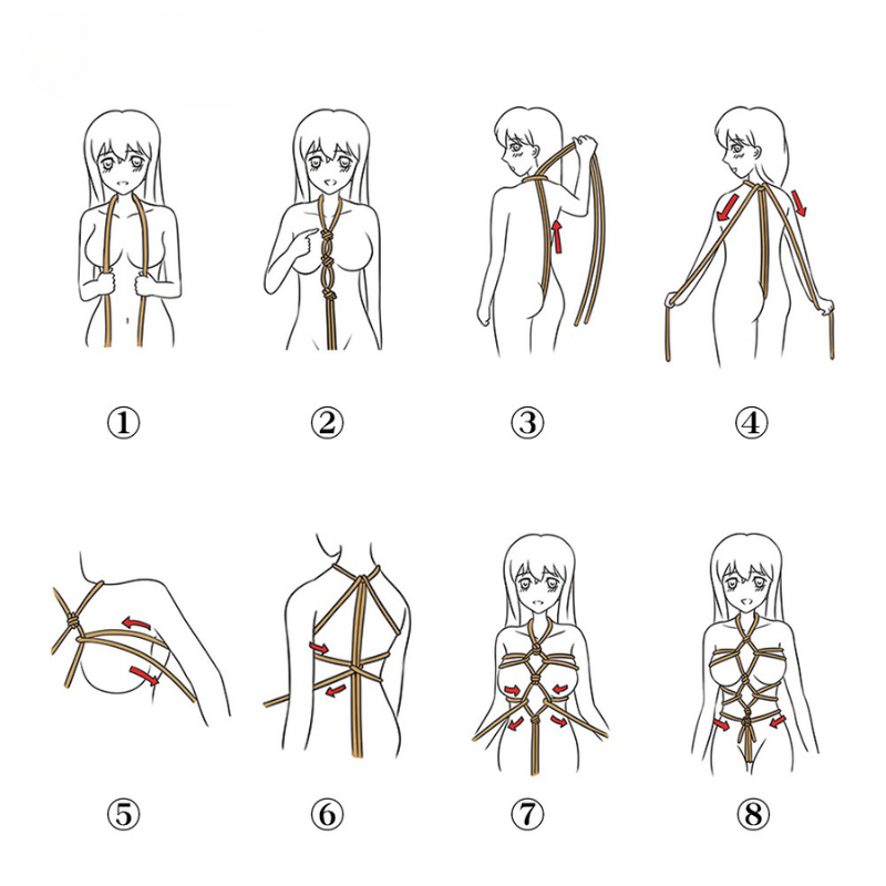 Corde shibari effet soie 10-30mètres