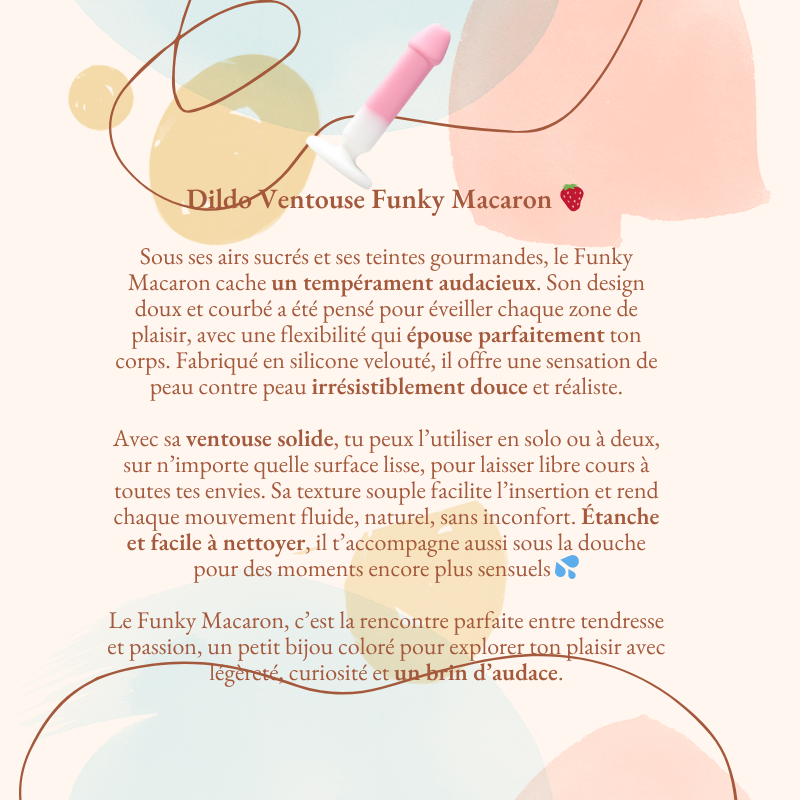 Dildo ventouse Funky macaron description