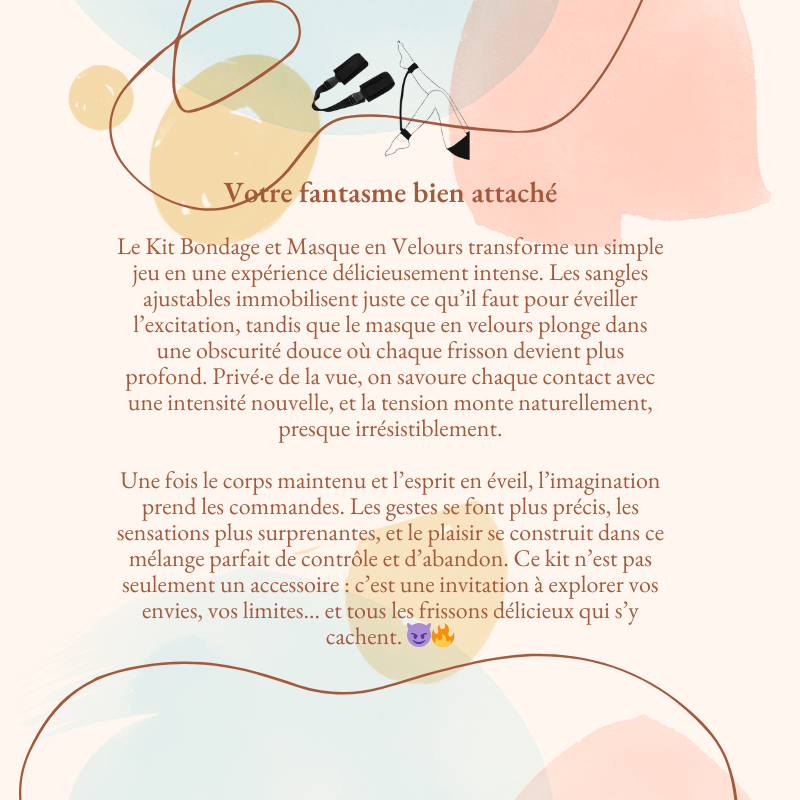 Kit bondage et masque en velours