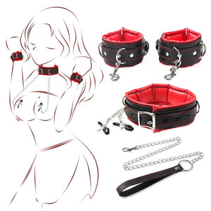 Kit collier et menottes poignets de luxe Miu