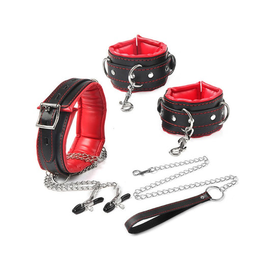 Kit collier et menottes poignets de luxe Miu