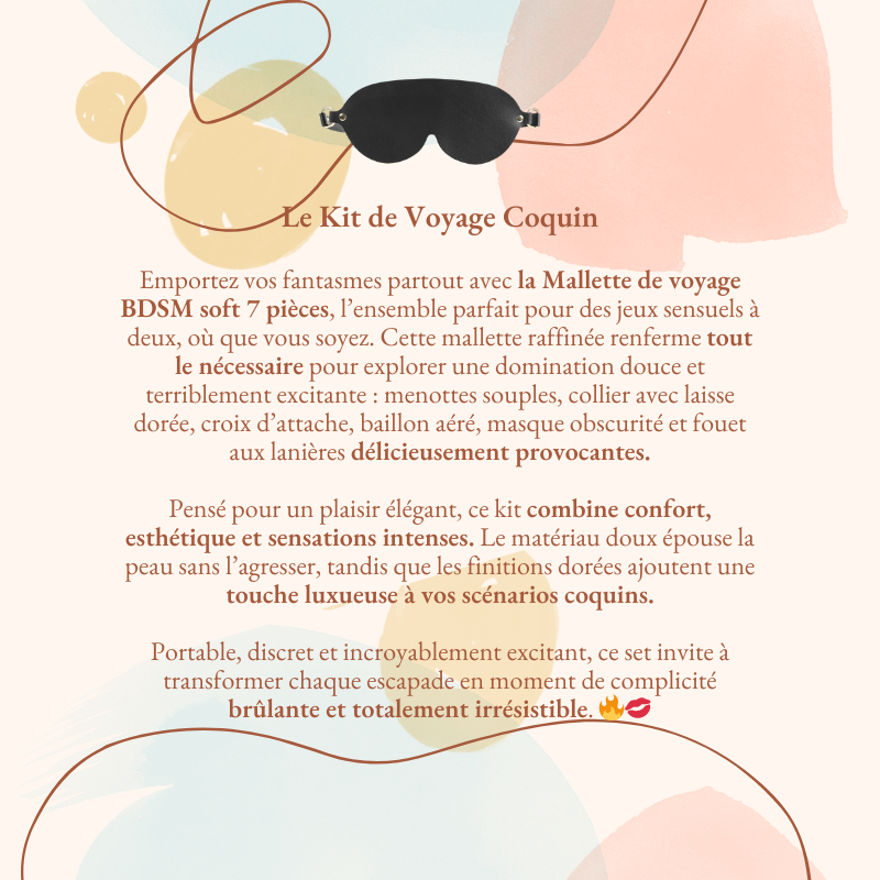 Mallette de voyage BDSM soft 7 pieces