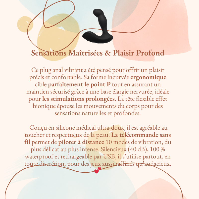 Plug anal connecté télécommandé unisex Ditto