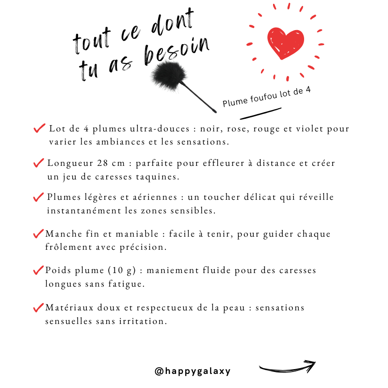 Plume foufou lot de 4