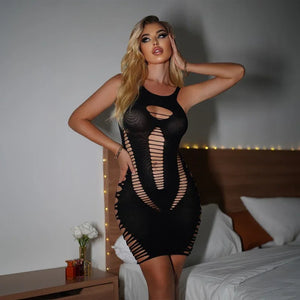 Robe sexy moulante femme avec découpes sensuelles Zaza