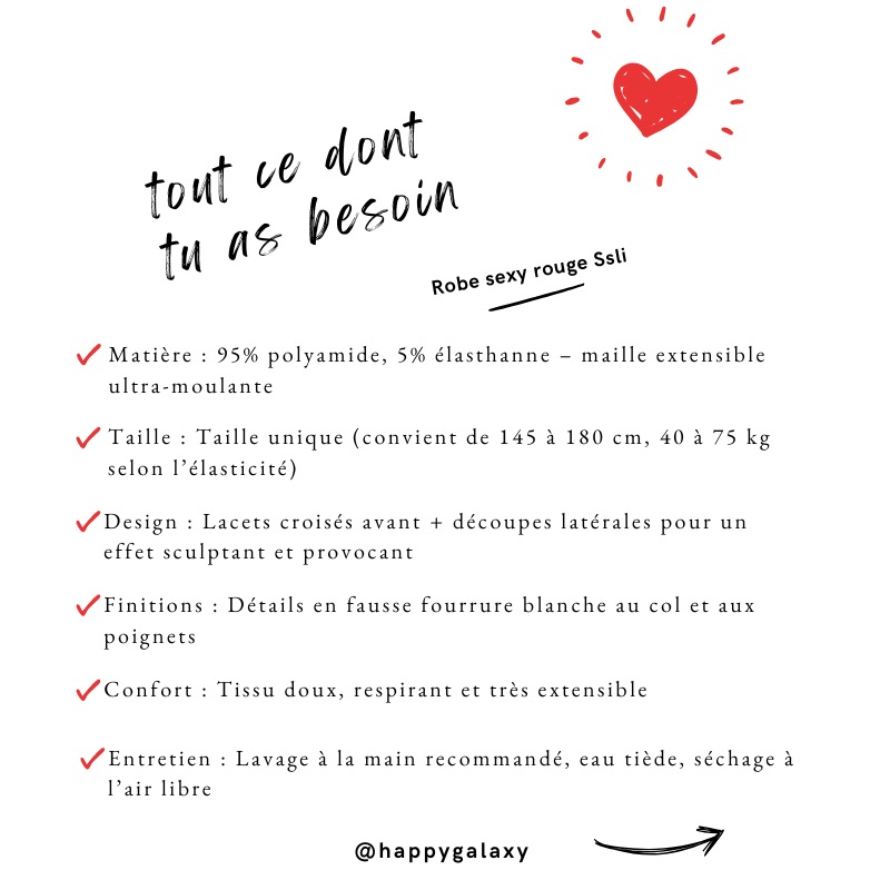 Robe sexy rouge Ssli