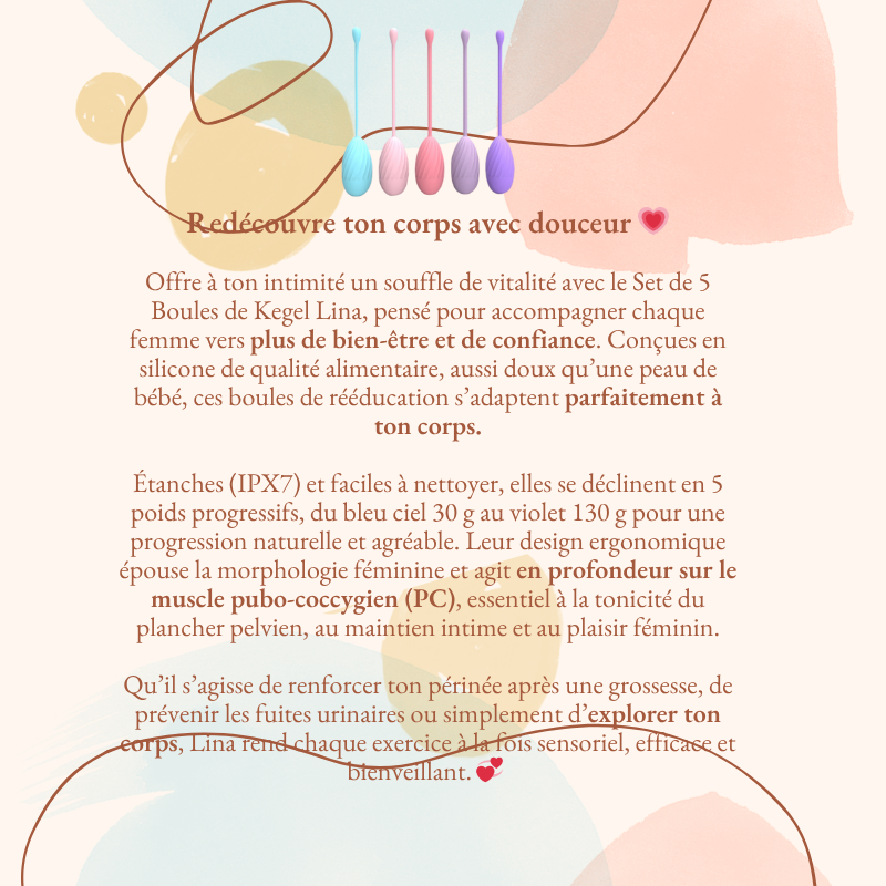 Set de 5 boules de Kegel Lina description
