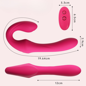 Strap-on Vibrant Télécommandé 3 Moteurs