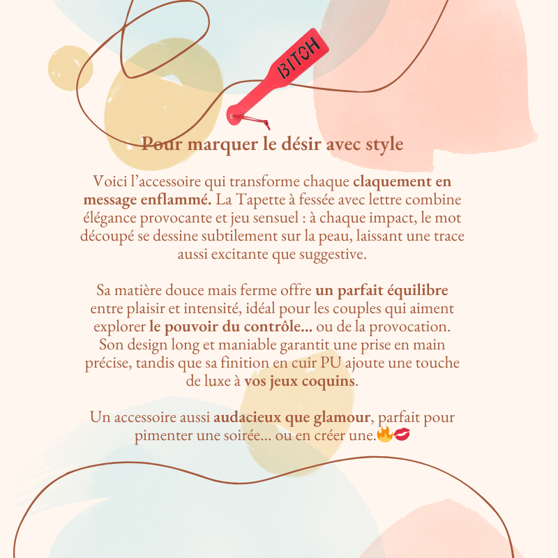 Tapette à fessée avec lettre