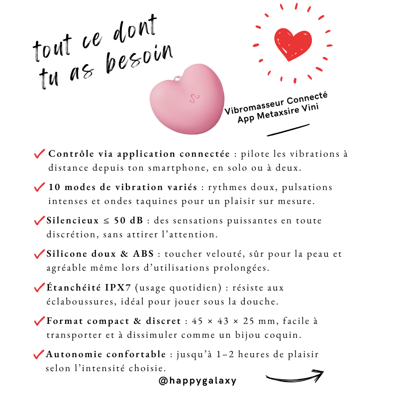 Vibromasseur Connecté App Metaxsire Vini