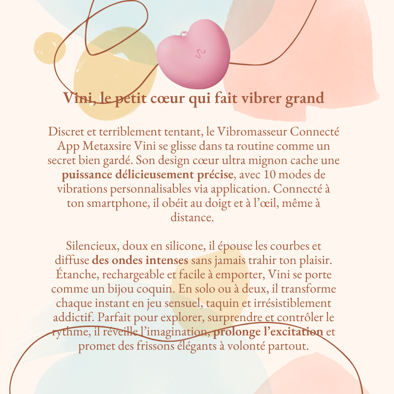 Vibromasseur Connecté App Metaxsire Vini
