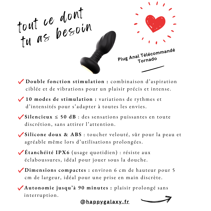 Plug Anal Télécommandé Tornado