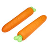 Vibromasseur Carota vu sous deux angles différents, révélant sa forme réaliste de carotte