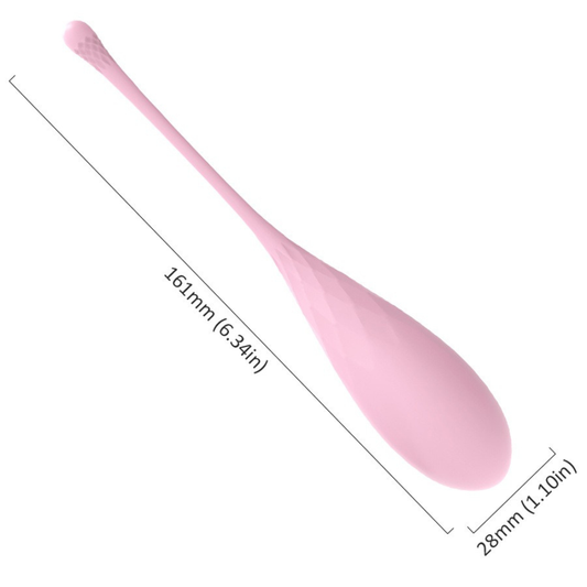 Dimensions de la boule de Kegel Alpha : 16,1 cm de long et 2,8 cm de diamètre, taille idéale pour débutantes.