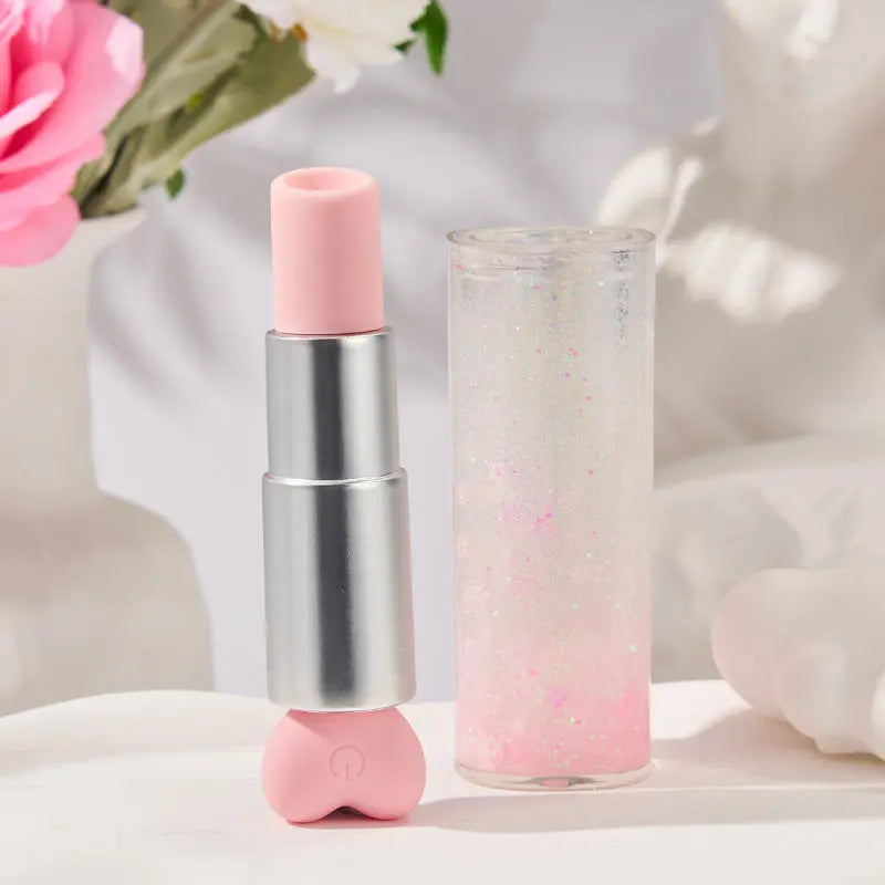 Glossy de HappyGalaxy exposé avec décor floral