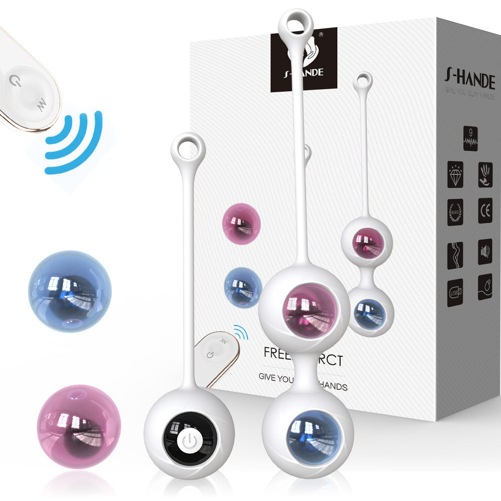 Kit complet de boules de geisha connectées avec télécommande sans fil, recharge USB et différentes intensités.