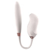 Double stimulateur connecté Hoyo blanc au design élégant et texturé pour une stimulation précise