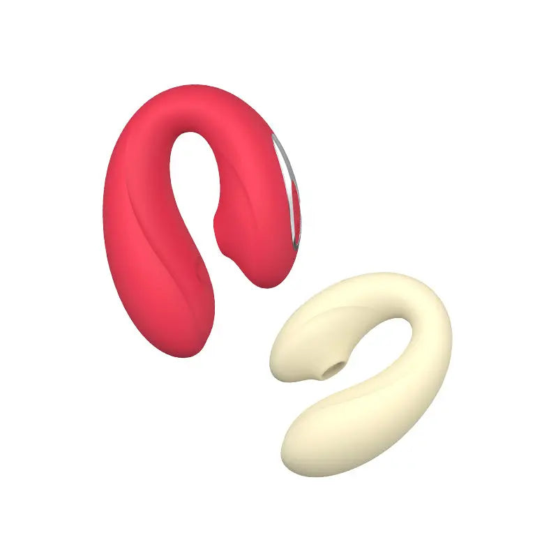 Stimulateur pour couple rose et blanc vue produit