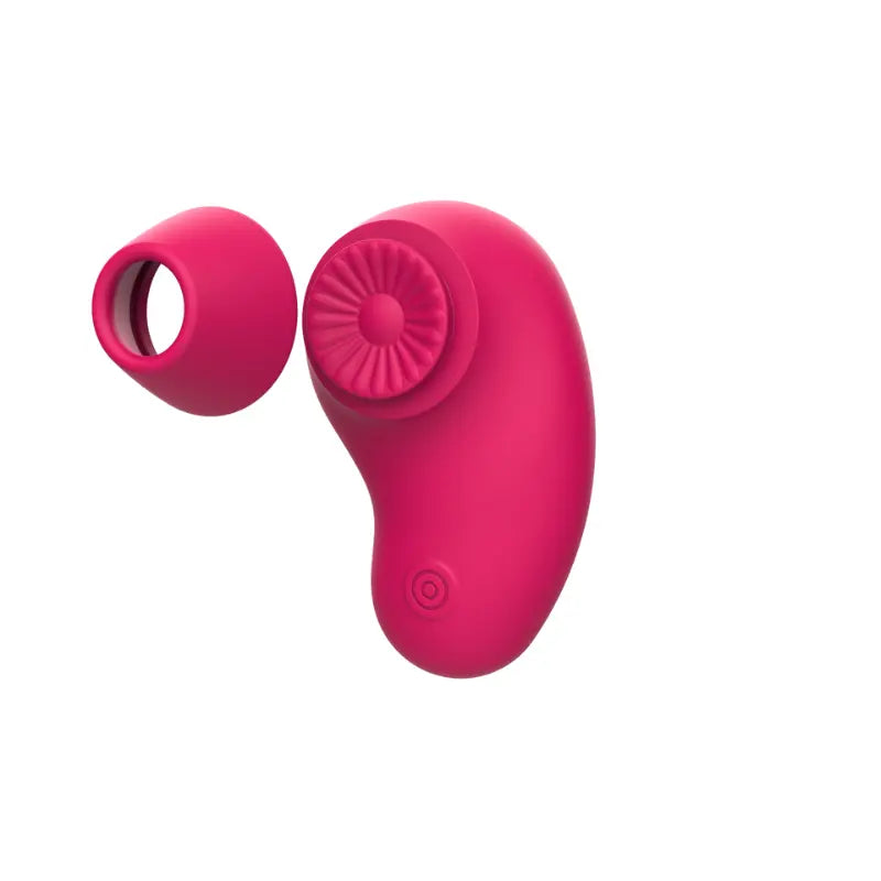 Version rose du stimulateur clitoridien Floa avec embouts démontables pour varier les plaisirs.