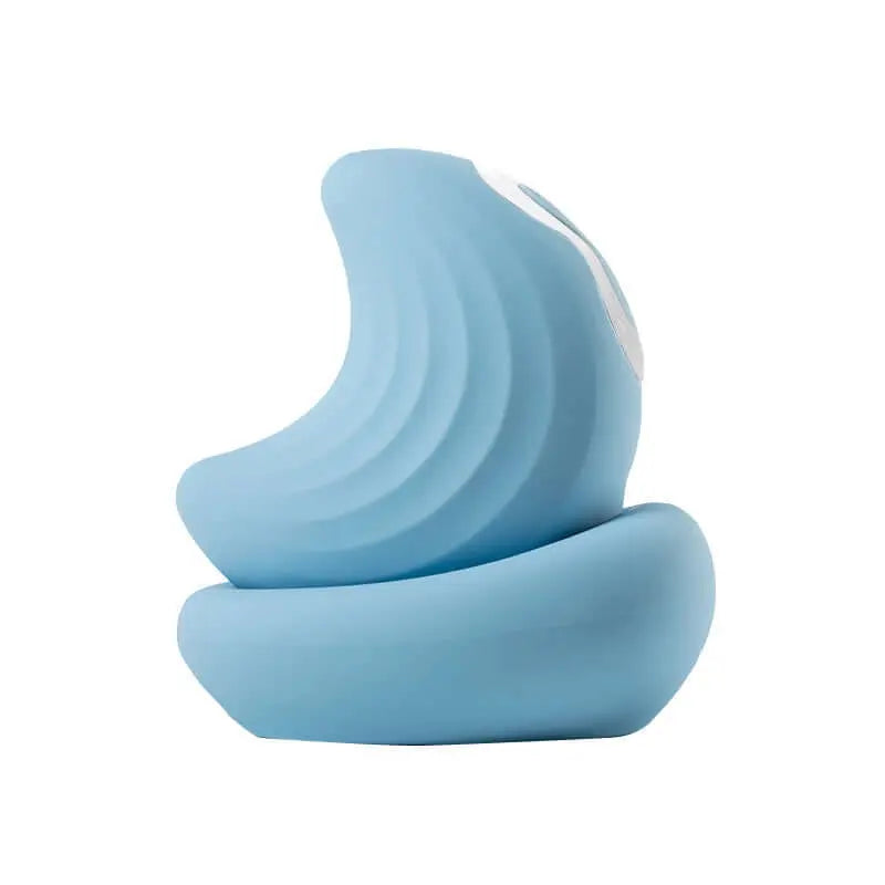 Stimulateur clitoridien Luna bleu doux avec courbes sensuelles happygalaxy