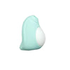Stimulateur Penguin vert menthe en silicone doux, parfait pour le voyage