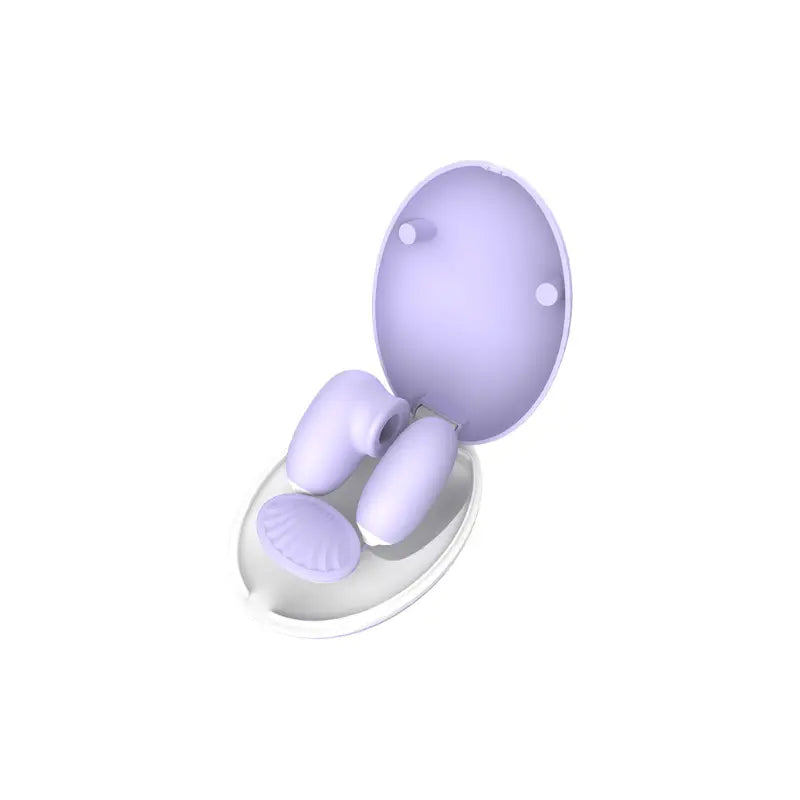Stimulateur intime violet Tukiko avec boîtier ouvert