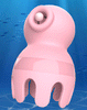 Stimulateur air pulsé Octopus rose en action dans l’eau