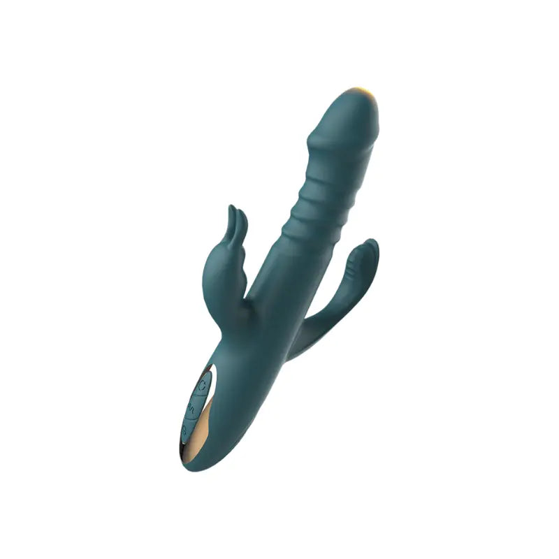 Sextoy triple stimulation vert canard élégant, disponible sur HappyGalaxy