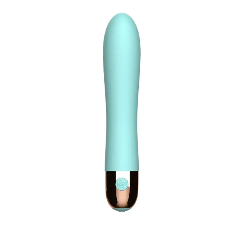 Vibromasseur bleu menthe double moteur, un compagnon élégant pour explorer tes sensations en toute confiance.