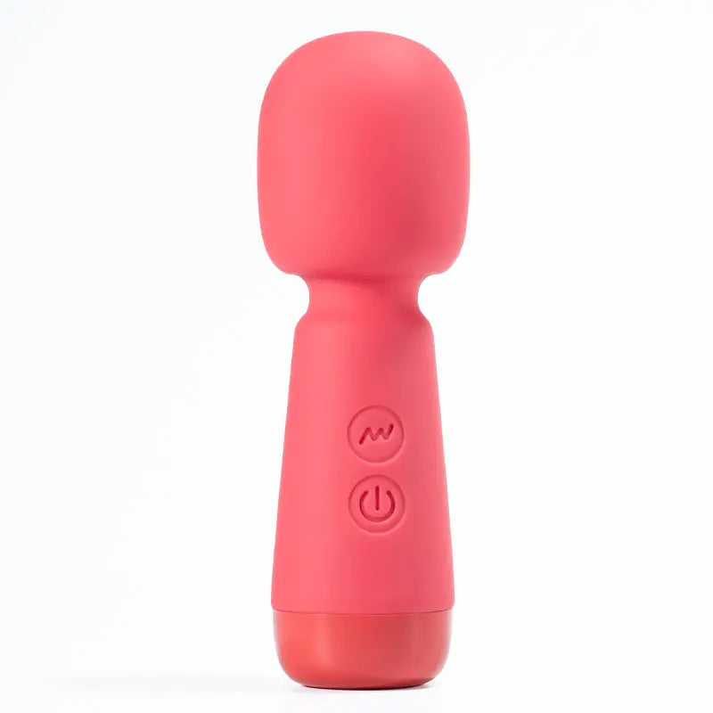 Vibromasseur Ivy de Love Magic en silicone rose, affiché debout sur fond blanc