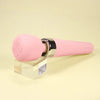 Détail du wand Sakura rose avec tête en relief fleurie, en silicone médical