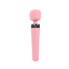 Vibromasseur wand Sakura rose vu de face, design élégant et en silicone doux